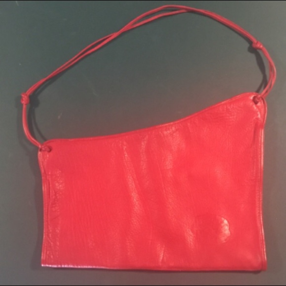 CARLOS FALCHI Red Leather Purse